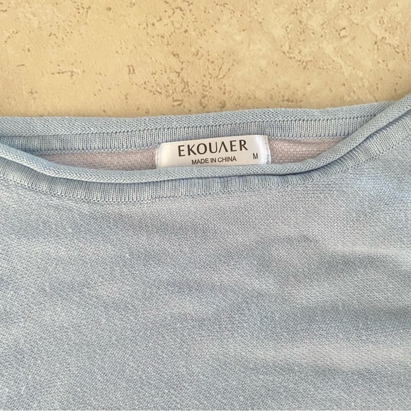 EKOUAER light blue long sleeve & short floral set - Picture 3 of 3